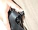 New Barsony Black Leather Concealment Pancake Holster for Compact 9mm 40 45 Pistols