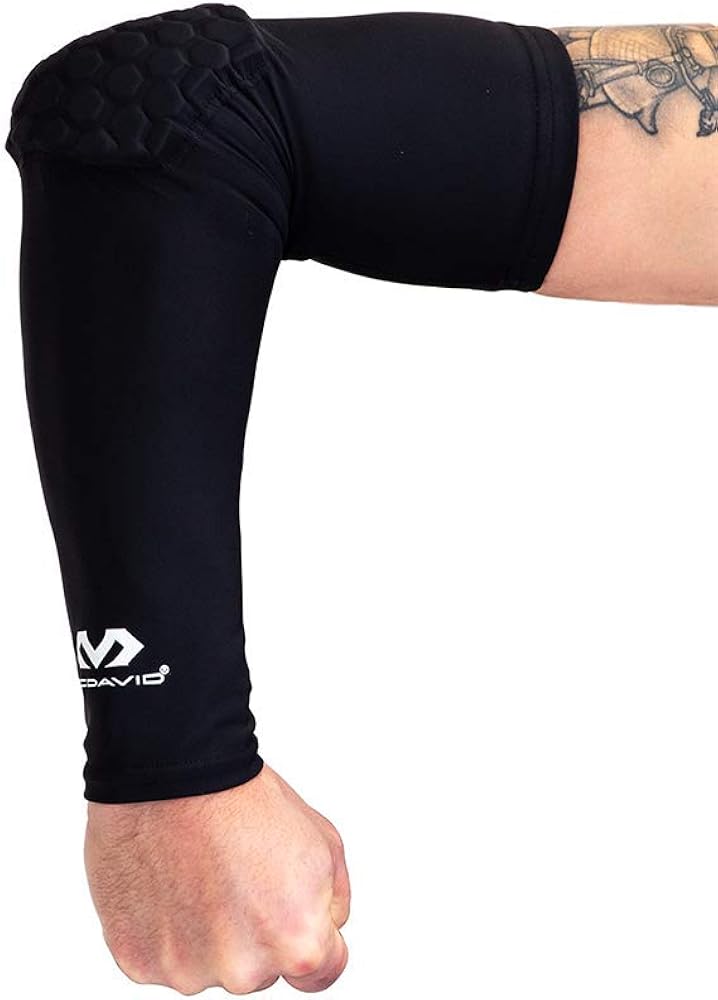 Mcdavid 6500 Hex Padded Arm Sleeve, Compression Arm Sleeve w/ Elbow Pad for Football, Volleyball, Baseball Protection, Youth & Adult Sizes, Sold as Single Unit (1 Sleeve) : Football Hand And Arm Pads : Sports & Outdoors