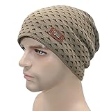 ALLMILL Men's Soft Roll Thick Knit Skull Cap Warm Winter Slouchy Beanies Hat