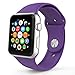 Apple Watch Band, HuanlongTM 38mm New Soft Silicone Sport Style Replacement Iwatch Strap for Apple Wrist Watch (Purple 38mm S/M)