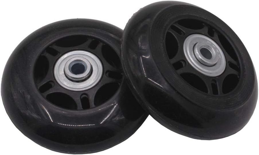 Leen4You Luggage Suitcase Replacement Wheels with Screws Axles Repair Tool for Luggage Suitcase Trolley,Skate Replacement Wheels Black (Pack of 2) (70mm x 24mm x 6mm) - Image 5