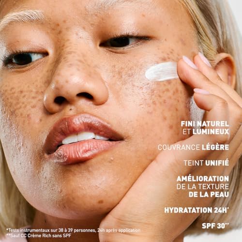 - CC Crème à la Centella Asiatica - Crème Visage Illuminateur Haute Définition et Maquillage - Protection Solaire SPF 30 - Cosmétique Coréenne - Doré 15ml
