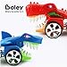Boley Shark and Dino Chomper Race Cars - Shark Car and Dinosaur Car with Chomping Action! Battery Powered 2 Pack Bright Shark and Dino Car Toys for Boys and Kids Driving Racing Games