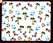 Fun in the Sun Beach Theme Nail Art 3D Stickers Decals Variety Pack of 3 /Palm Tree, Star Fish, Yacht, Stars, Flip Flop, Fish/ With Flower Stickers