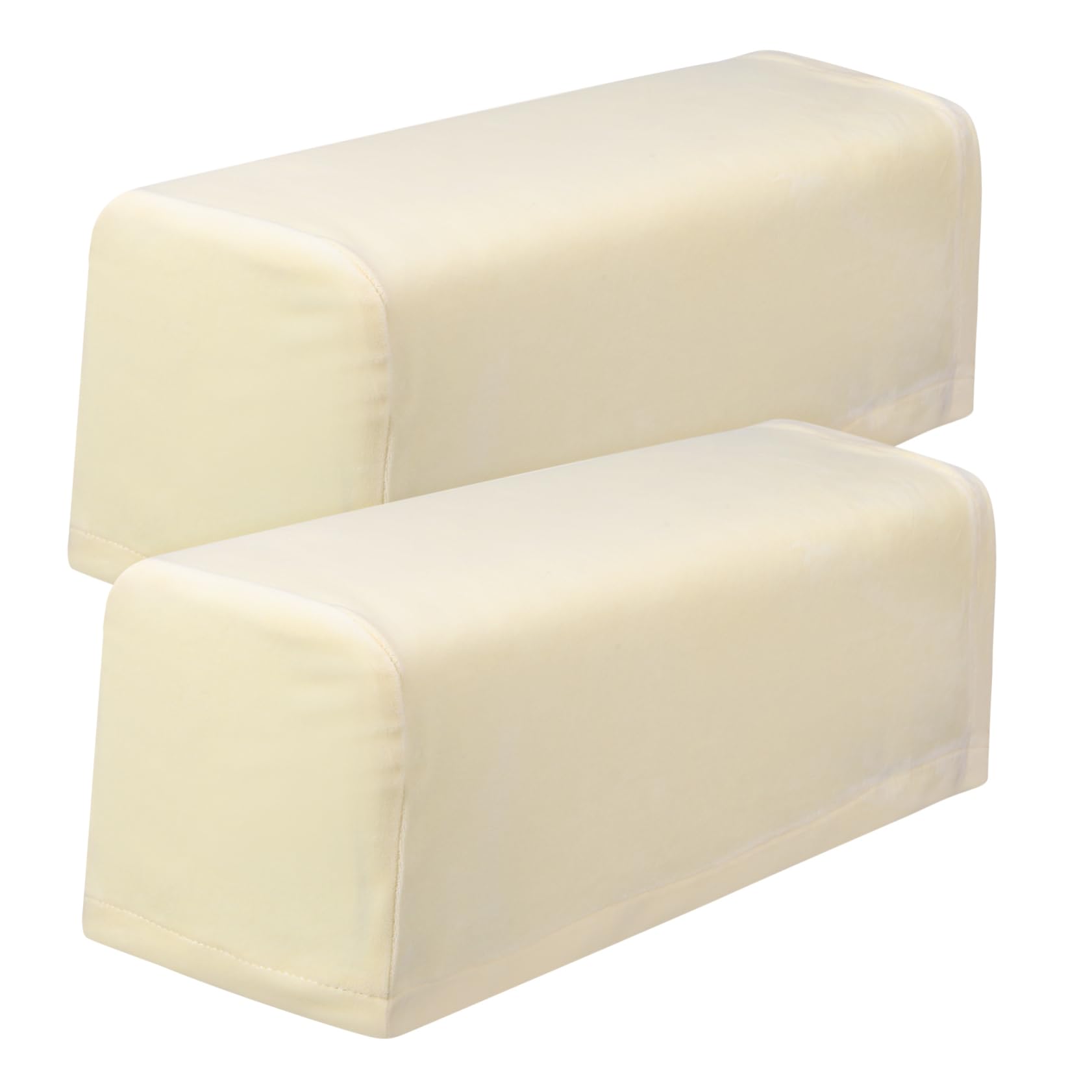 WINOMO Armrest Covers Stretch Anti-Slip Furniture Protector Armchair Slipcovers for Recliners Sofas Chairs Set of 2 (Beige)