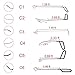 Wcaro Paintless Dent Repair Tool Set Removal of Hail Dents and Door Ding with Dent Removal Rods Tips Dent Puller Car Auto Body Dent Removal Whale Tail Rods Set