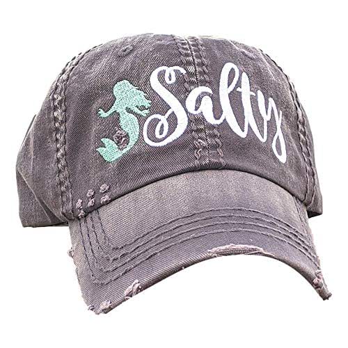 a Mermaid Distressed Bling Baseball Cap 