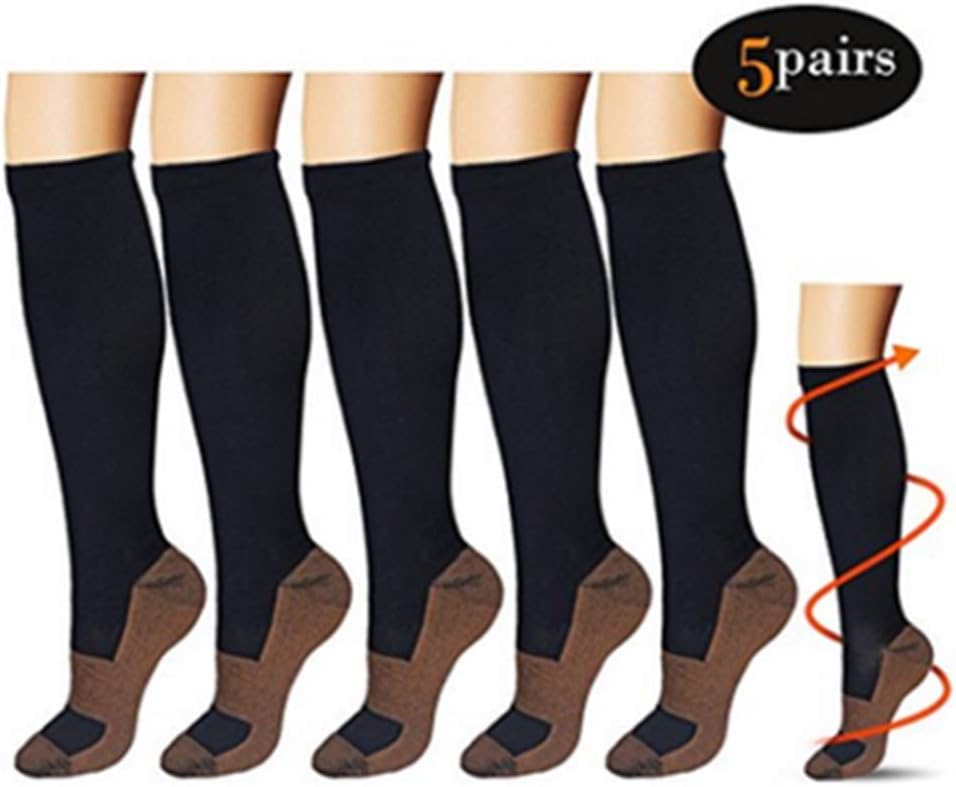 Trend Matters- Compression Socks for Men & Women - 30-40 mmHg Graduated Compression - Medical Grade for Varicose Veins-Edema- Severe Swelling in Feet & Legs (S-M)