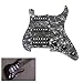 ammoon 3-ply SSH Loaded Prewired Humbucker Pickguard Pickups Set for Strat ST Electric Guitar Black Pearl