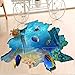 3D Floor Stickers PVC Underwater World Wall Stickers Vinyl Decal Fish Sea Turtle Decor Bathroom Floor Sticker Nursery Bedroom Decor