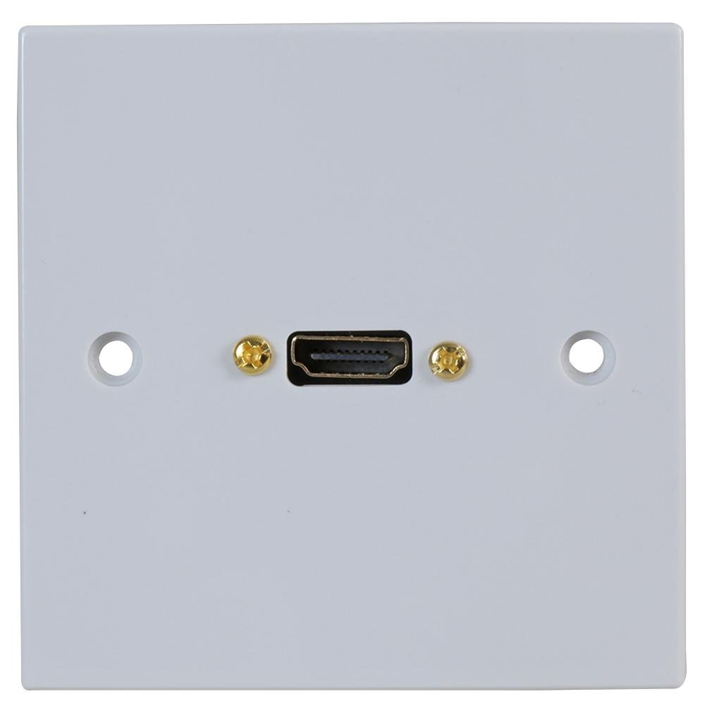 PRO SIGNAL 1 Gang HDMI Wall Plate – Plug & Play Multimedia Socket, White, Easy Installation