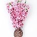 Tinksky 6pcs Peach Blossom Simulation Flowers Artificial Flowers Silk Flower Decorative Flowers Wreaths (Pink)