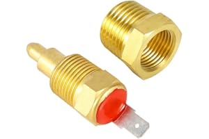 Fan Temperature Switch, Cooling Fan Thermostat Switch with Hexagonal Nut, 185 to 175 Degree Electric Engine 3/8 inch Temperat