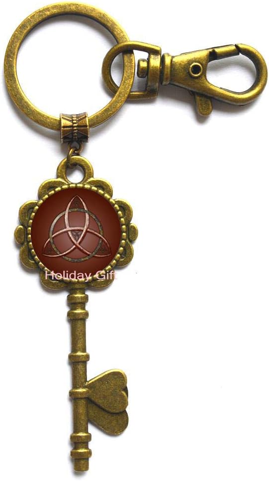 Celtic Knot Triquetra Key Keychain, Celtic Trinity Key