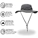 EasyOh Fishing Hat Outdoor UPF 50+ Waterproof Boonie Hat Summer UV Protection Sun Caps for Men/Women-Grey