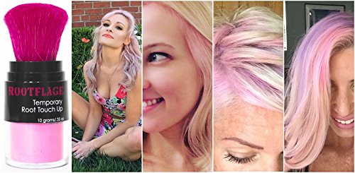 Root Touch Up Hair Powder - Temporary Hair Color, Root Concealer, Thinning Hair Powder and Concealer and Applicator with Detail Brush Included, .35 oz (02 COTTON CANDY PINK)