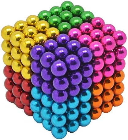 HAJUGADOR 5MM 216 Pieces Magnetic Ball Set Sculpture Building Blocks Toys Perfect for Crafts, Intelligence Learning Magnets Cube Provides Relief for Anxiety, Autism, ADHD (8 Color, 5MM)