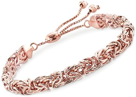 Ross-Simons 18kt Rose Gold Over Sterling Byzantine Bolo Bracelet Ross-Simons 18kt Rose Gold Over Sterling Byzantine Bolo Bracelet