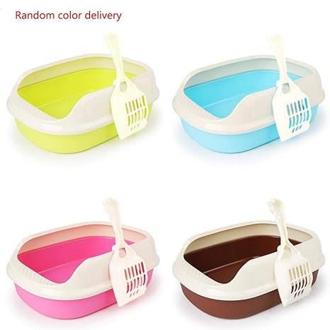 pretty-H Katzen-Katzentoilette Rissfeste Unterseite Polyester-Katzen-Katzenklo Kleine bruchsichere Anti-Bruch-Katzen-Katzento