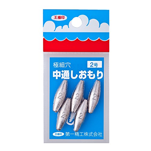 第一精工 釣り用オモリ 中通し 2号 22131 ブラック