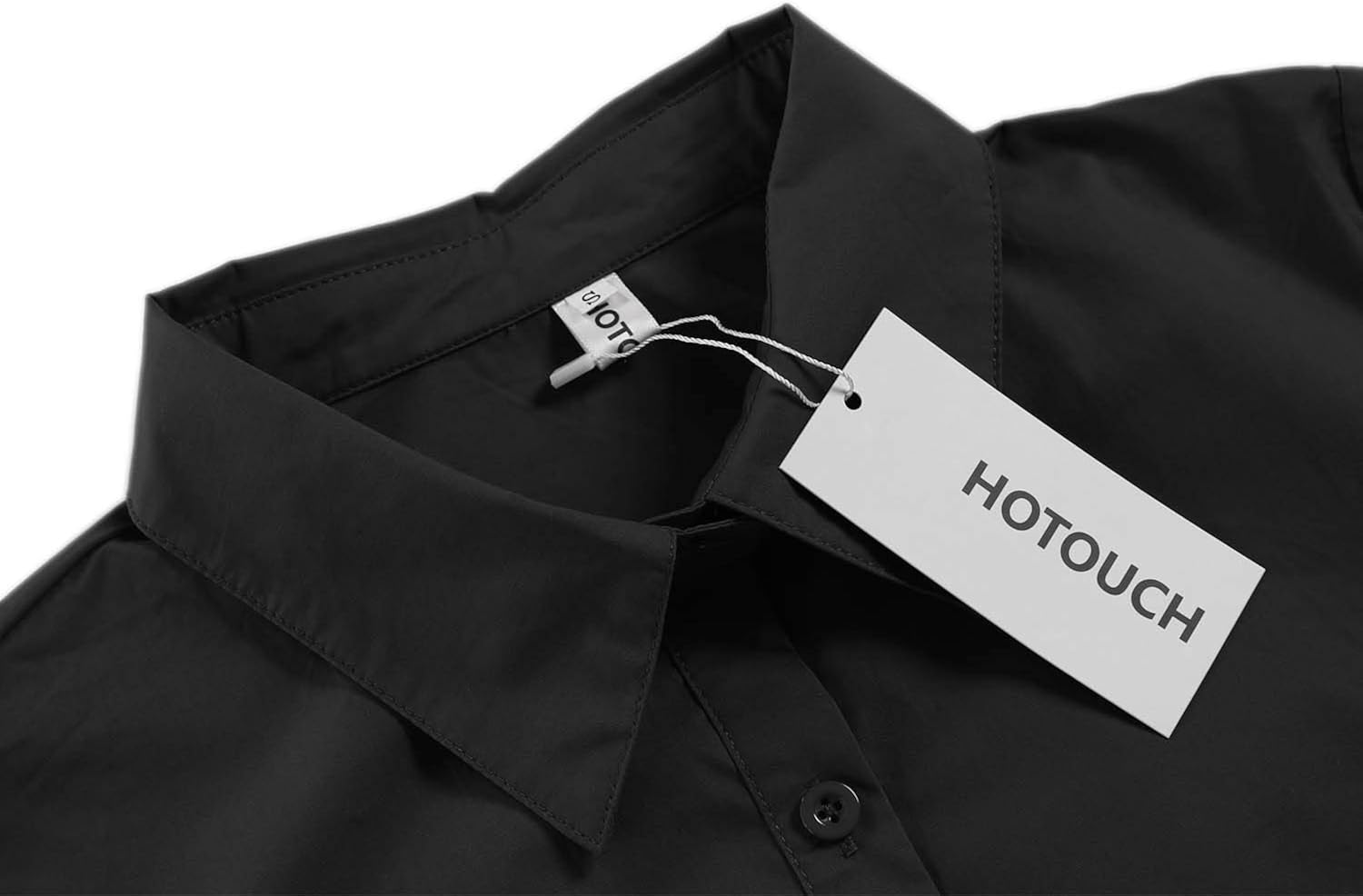 Hotouch Womens Cotton Basic Button Down Shirt Slim Fit Dress Shirts at  Women’s Clothing store