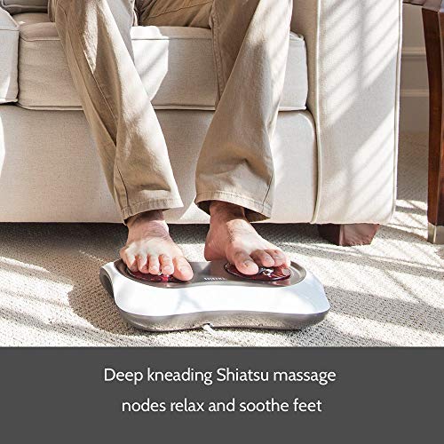HoMedics Deluxe Shiatsu Foot Massager with Heat Therapeutic Kneading & Rolling Foot Massager
