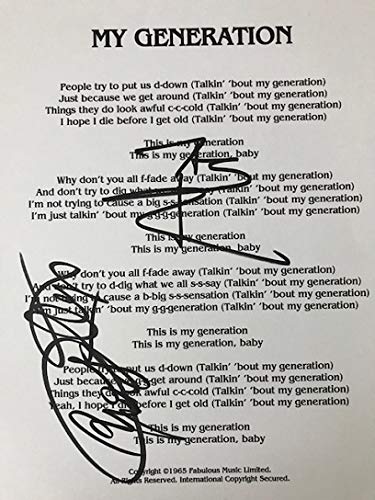1 Daltrey+Townshend+Autograph+Certificate+Authenticity