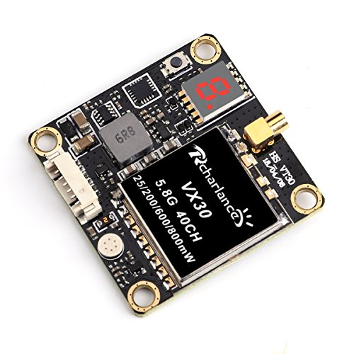 Rcharlance, VX30 5.8G 40CH FPV Transmitter 25/200/600/800mW Switchable FPV Video Transmitter for Cam Mini FPV AV RC Transmitter for Racing Drone Quadcopter