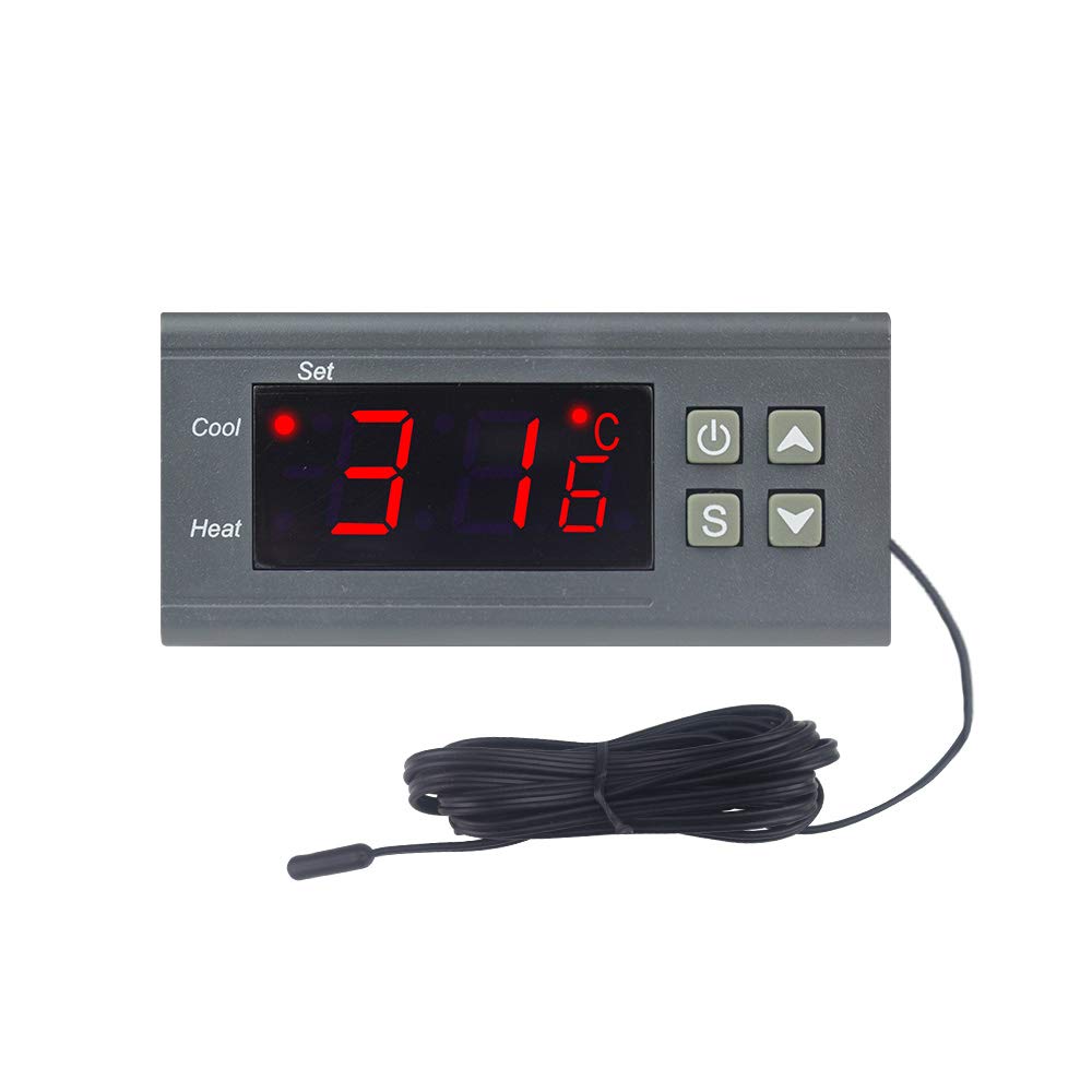 KETOTEK Temperature Controller KT1000, Digital Thermostat Dual Relay AC 220V with NTC Waterproof Sensor Probe - Image 3