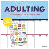 2020 Big Grid - Adulting Wall Calendar with Planning Stickers by 