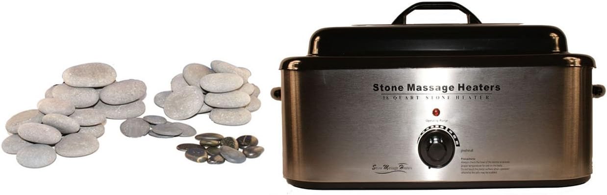 Holistic Supplies52 Piece Basic Basalt Stone Kit and 18 Quart Heater