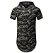 UNRESTRAINED Longline Hoodie Shirts Hip Hop Camo Clothing for Men Camo L