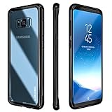 Galaxy S8 Case,Clear Slim Hybrid Armor Perfect Fit Hard Anti Scratch Back Excellent Grip Flexible Tpu Non Slip Non Bulky Full Body Shockproof Protective Cover for Galaxy S8 - Black