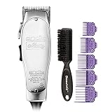 Andis Master Hair Adjustable Blade Clipper, with a Andis Master Dual Magnet 5-Comb Set with a BeauWis Blade Brush