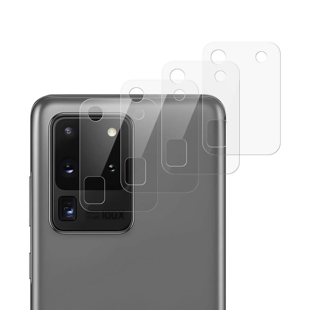 Vkaiy Camera Lens Protector for Samsung Galaxy S20 Ultra, [4 Pack] Ultra Clear Camera Lens Tempered Glass 9H Hardness 3D Touch Compatible Anti-scratch, Anti-oil, Anti-bubbles Film for S20 Ultra