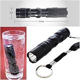 Unrivaled Popular Mini 3W LED Keychain Flashlight Ultra Bright Tactical Waterproof Sporting Lamp Color Black