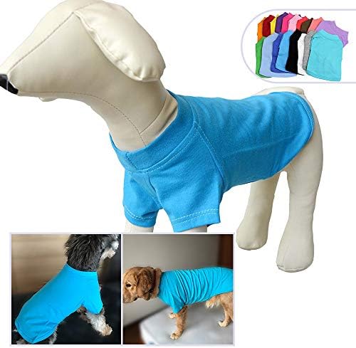 Lovelonglong 2019 Pet Clothing Costumes Puppy Dog Clothes Blank T-Shirt Tee Shirts for Large Medium Small Dogs 100% Cotton 18 Colors