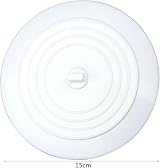 kuou 6 Inch Silicone Drain Stopper White Bath Plug for Sink Tub Kitchen view 3