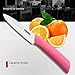 Mikale 3 Inch Ceramic Paring Knife with Sheath.soft Grip Pink Handle