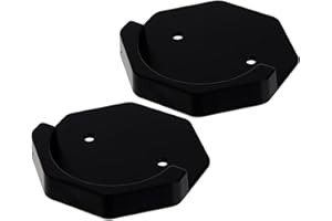 ULDIGI 2pcs Curtain Pole Bracket Self-Adhesive Shower Rod Mount Holder Black for Window Bathroom Curtains