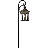 Hinkley Raley Landscape Path Light, LED Included, Aluminum, Low Voltage, Clear Water Glass Shade, Oil Rubbed Bronze Finish