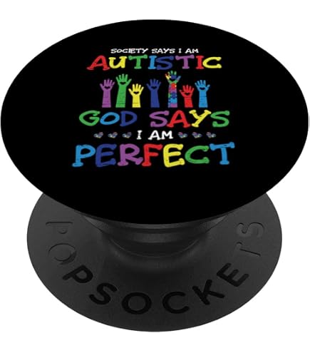 Autism Awareness Mommy Panda Bear With Baby Puzzle Heart PopSockets Swappable PopGrip