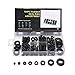 Gydandir Rubber Grommet Assortment Kit Eyelet Ring Gasket Assortment Electrical Wire Gasket Ring Assortment for Wire, Plug and Cable, 180 Pieces