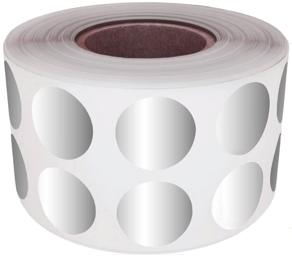 Royal Green Metallic Stickers (1.3CM) 1/2 inch Silver Label Roll 13mm - 1080 Pack — image 1