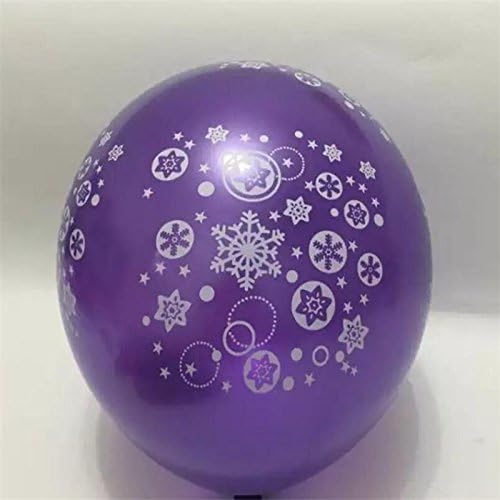 12 Inch Pack of 20 pcs Reusable Snowflakes Balloon for Wedding Birthday Party Festival Event Decorations (Purple)