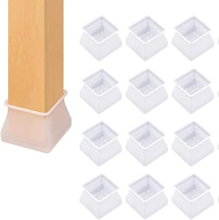 Chair Leg Caps Silicone Floor Protector Square Furniture Table
