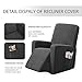 SUBRTEX Recliner Chair Slipcover Stretch Lazy Boy Covers for Leather Furniture Protector Rocker Sofa Cover with Side Pocket (Recliner, Gray)