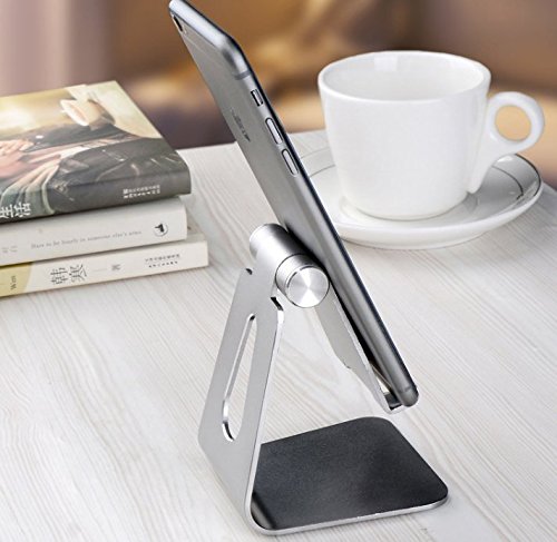 Desktop Cell Phone Stand Tablet Stand, Aluminum Stand Holder for Mobile Phone (All Size) and Tablet 10.1\