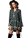 Milumia Women's Bohemian Fall Tribal Print Long Sleeve Swing Dress