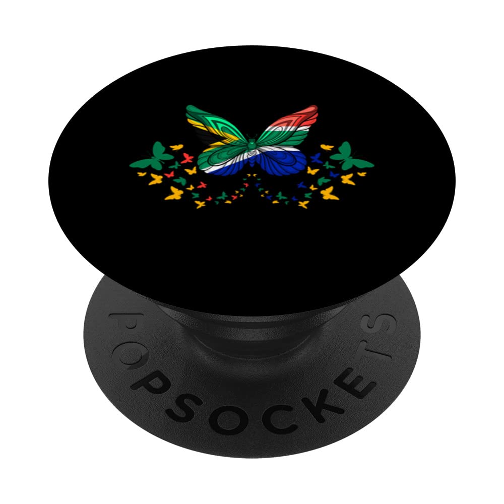 South Africa South African South Africa Flag Butterflies PopSockets Swappable PopGrip